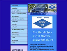 Tablet Screenshot of bluewhitetours.de